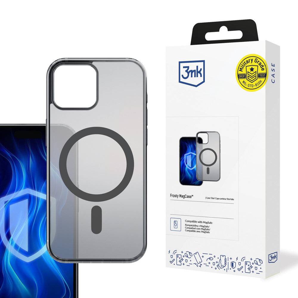3mk Frosty MagCase iPhone 12 Pro Max - Schwarz