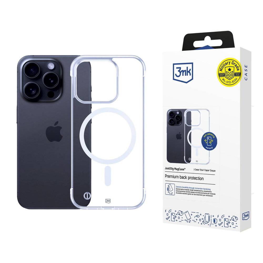 3mk Just20g MagCase iPhone 15 Pro Max - Transparent