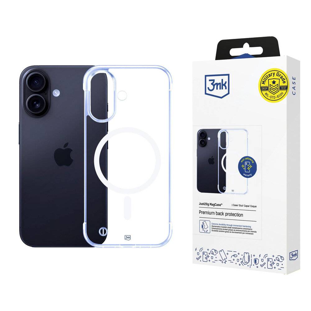 3mk Just20g MagCase iPhone 16 - transparent