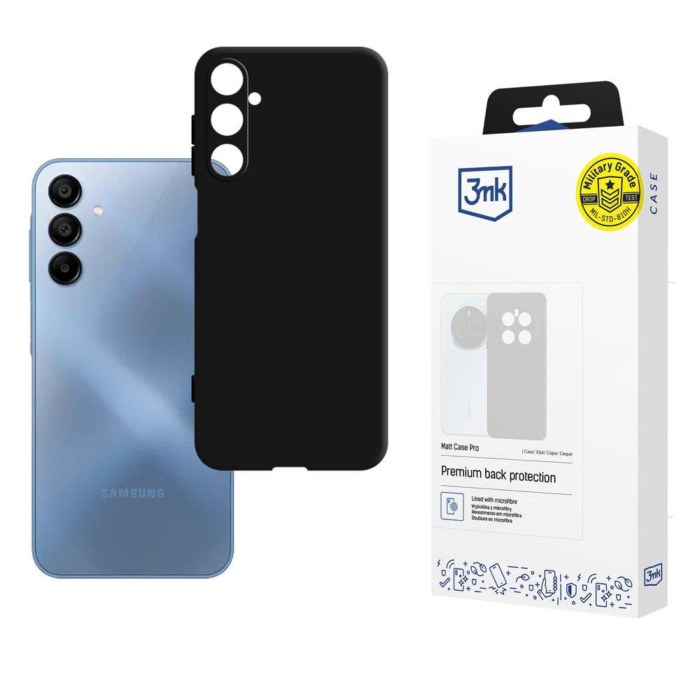 3mk Matt Case Pro Samsung Galaxy A15 5G - Mattschwarz