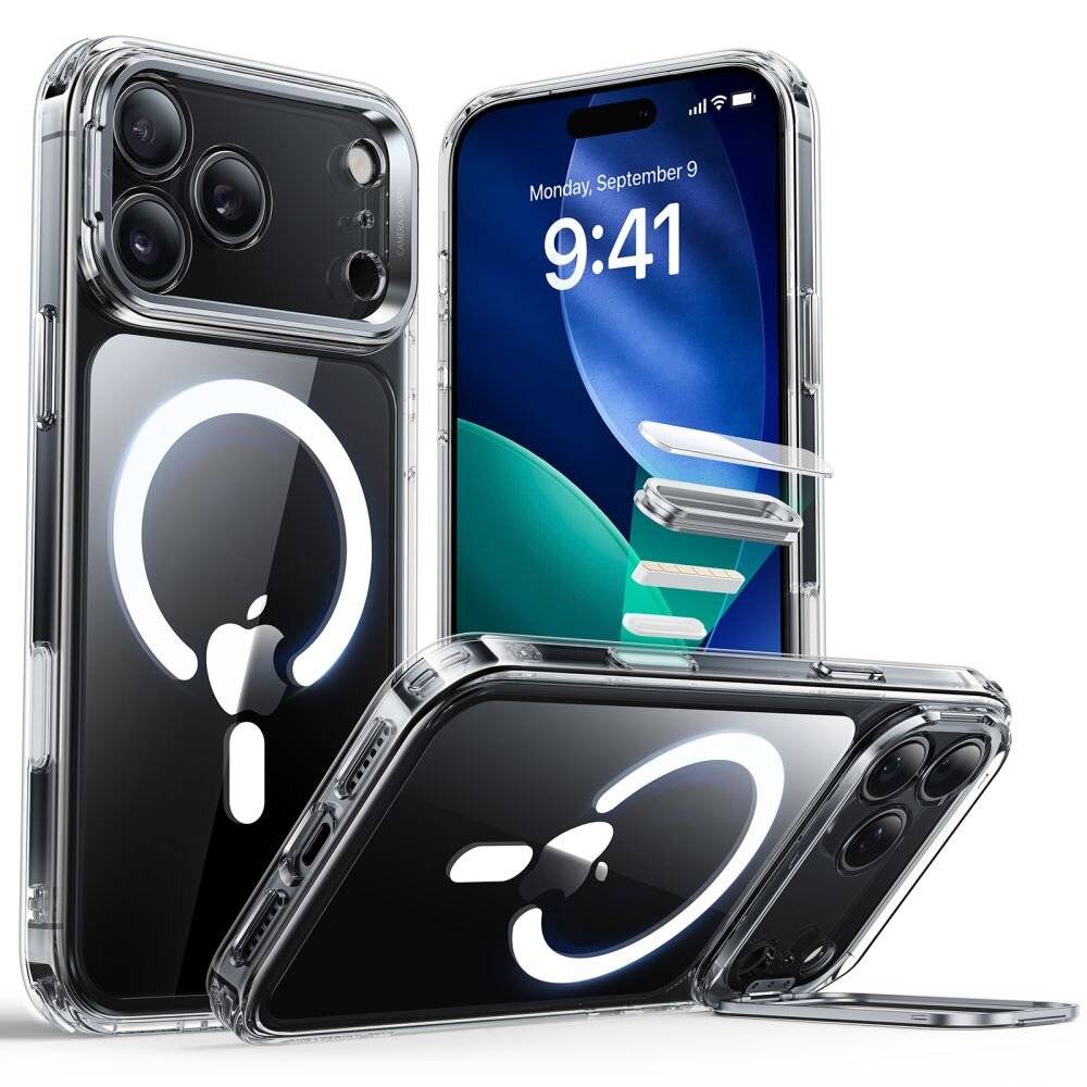 ESR Classic Hybrid Kickstand MagSafe Case iPhone 17 Pro Max - Transparent