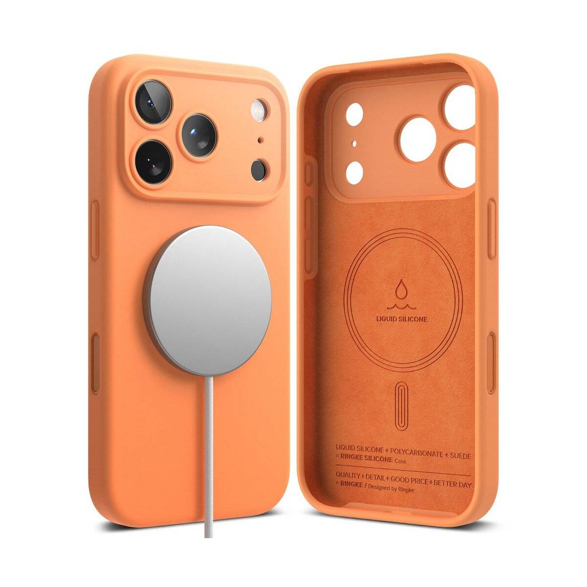 Ringke Silikon Magnetische MagSafe Hülle iPhone 17 Pro Max - Orange