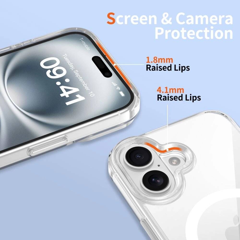 Tech-Protect Flexair Hybrid CC Magsafe Hülle iPhone 16 – transparent