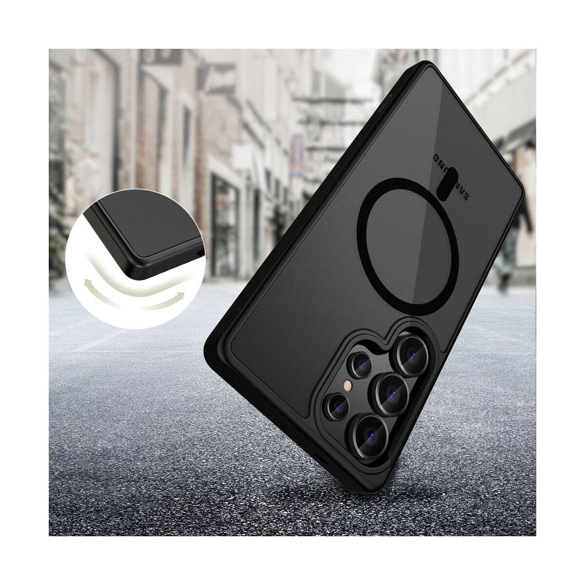 Tech-Protect MagMat MagSafe Hülle Samsung Galaxy S25 Ultra – Schwarz