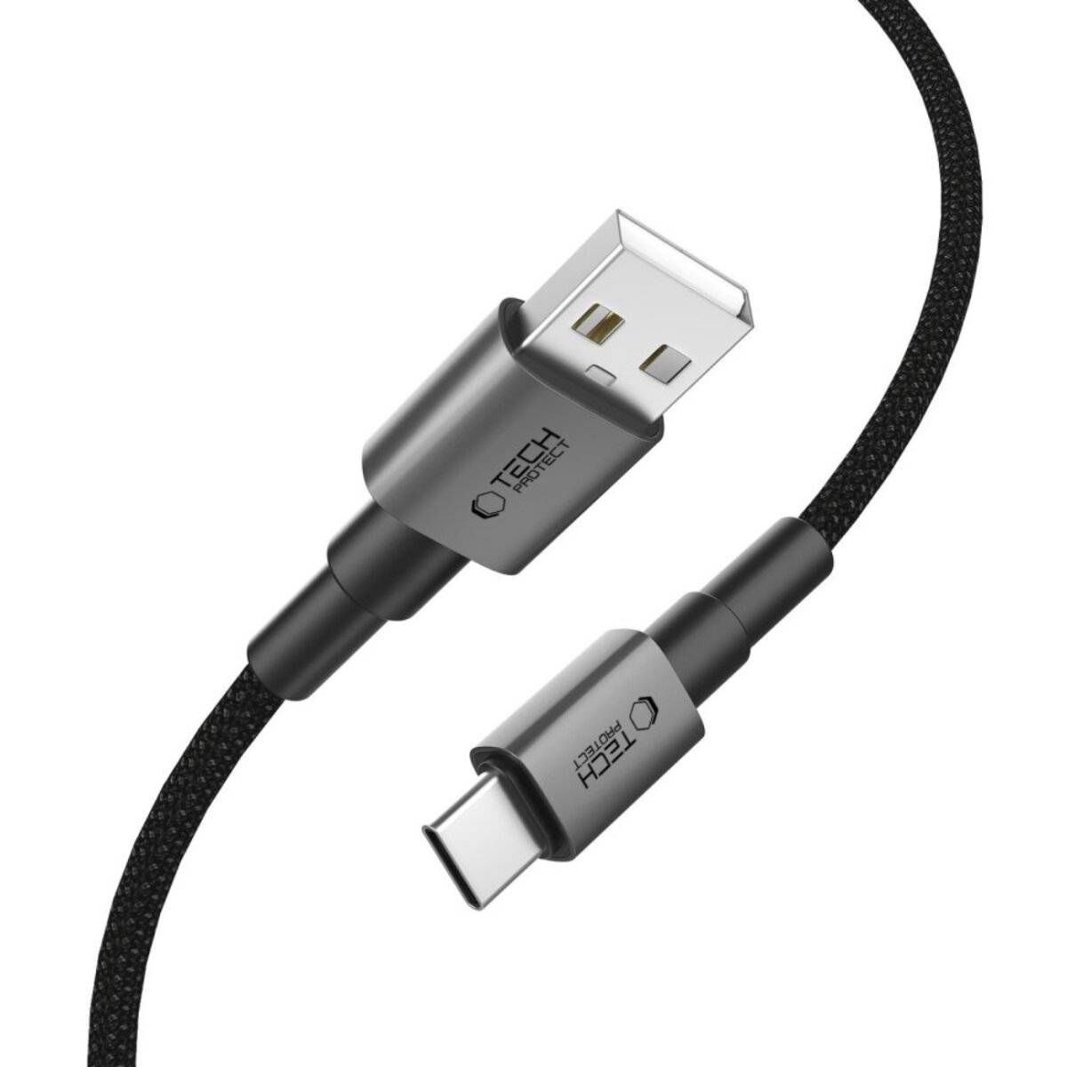 Tech-Protect UltraBoost DNA USB-A / USB-C-Kabel 15W/3A 25 cm - Grau
