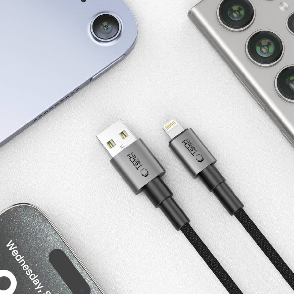Tech-Protect UltraBoost DNA USB-A/ Lightning -Kabel 15W/2,4A 100 cm – grau