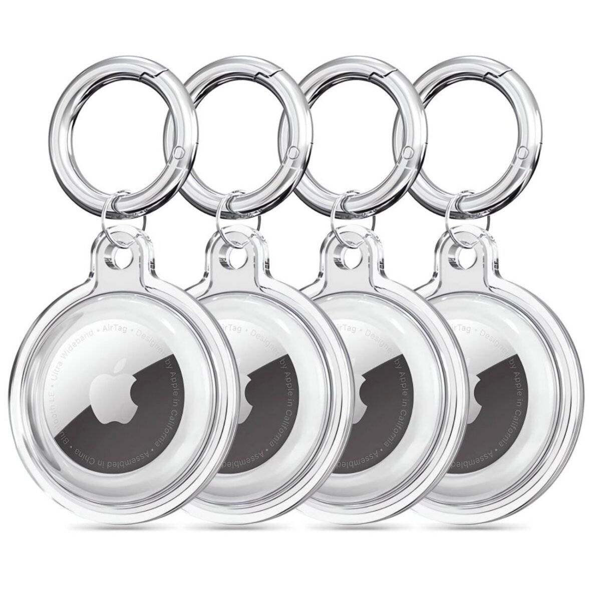 Tech-Protect Icon 4er-Pack Hülle Apple AirTag – transparent