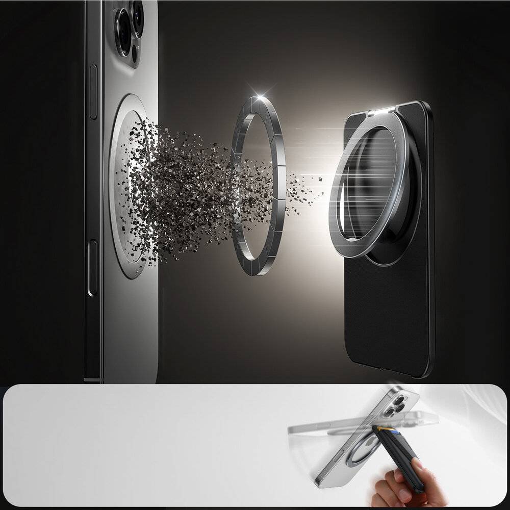 Joyroom JR-ZS432 Magnetische Geldbörse, MagSafe, Schwarz