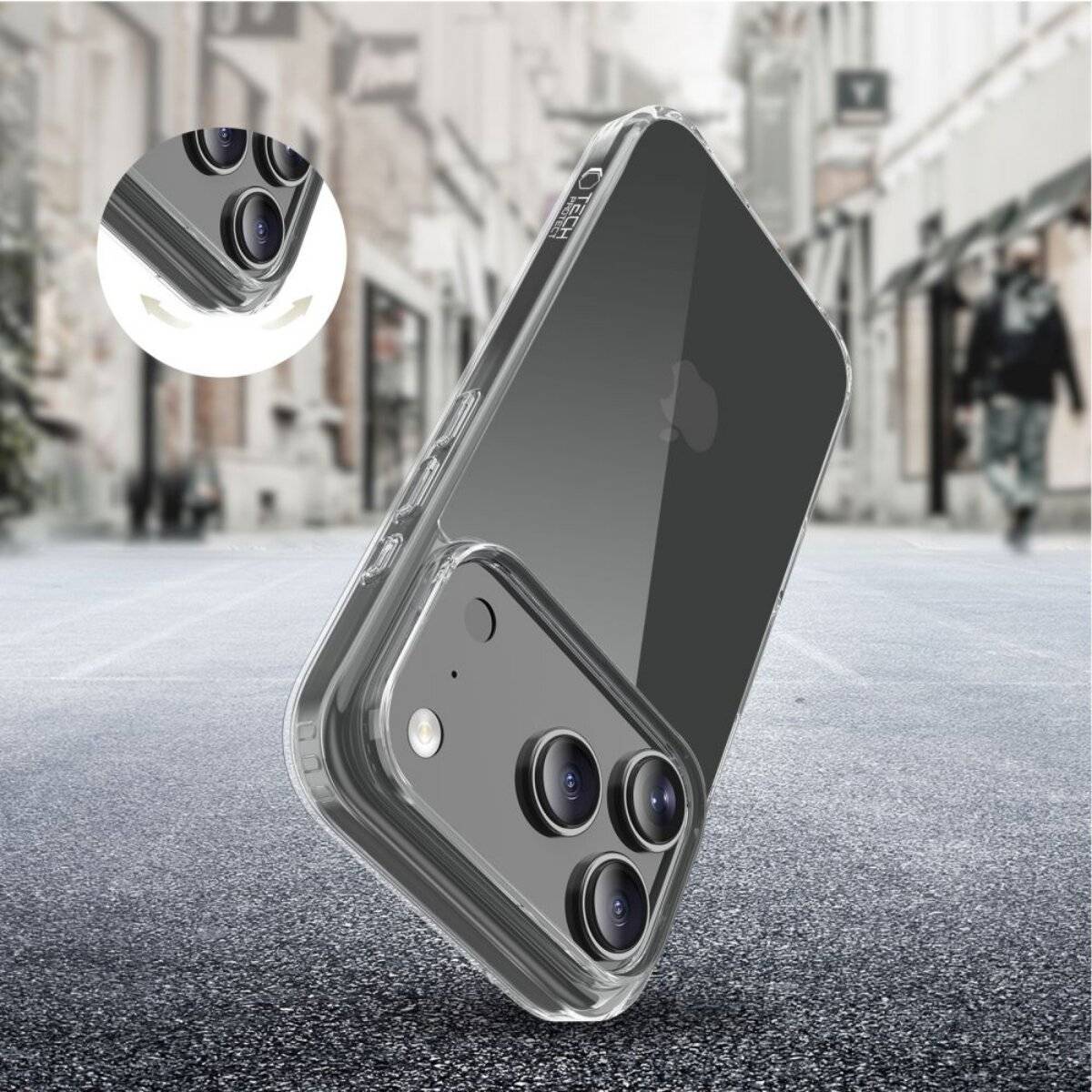 Tech-Protect FlexAir Hybrid Case iPhone 17 Pro - Transparent