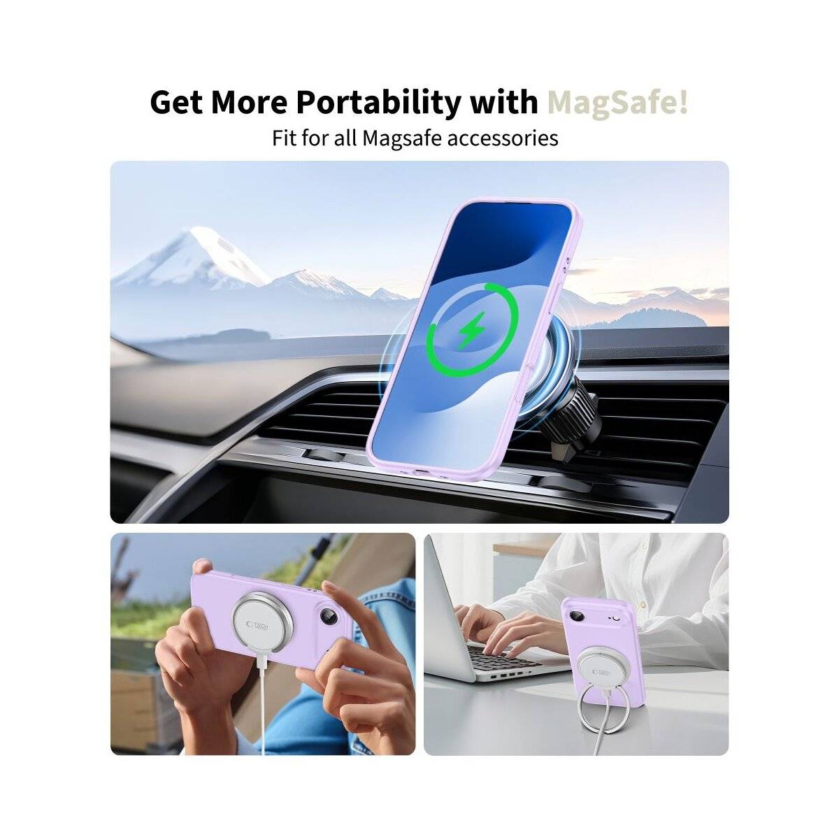 Tech-Protect Silikon MagSafe Hülle iPhone 17 Air - Lila