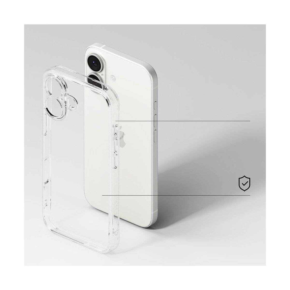 Ringke Fusion Handyhülle Kompatibel mit iPhone 17 Hülle Transparent