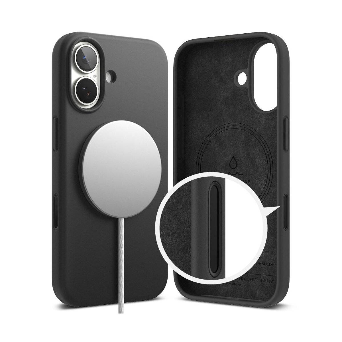 Ringke Silikon Magnetische magnetisch Hülle Kompatibel mit iPhone 17 Lila