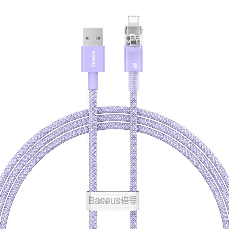 Schnellladekabel Baseus USB-A zu Lightning Explorer Series 1m 2.4A (lila)