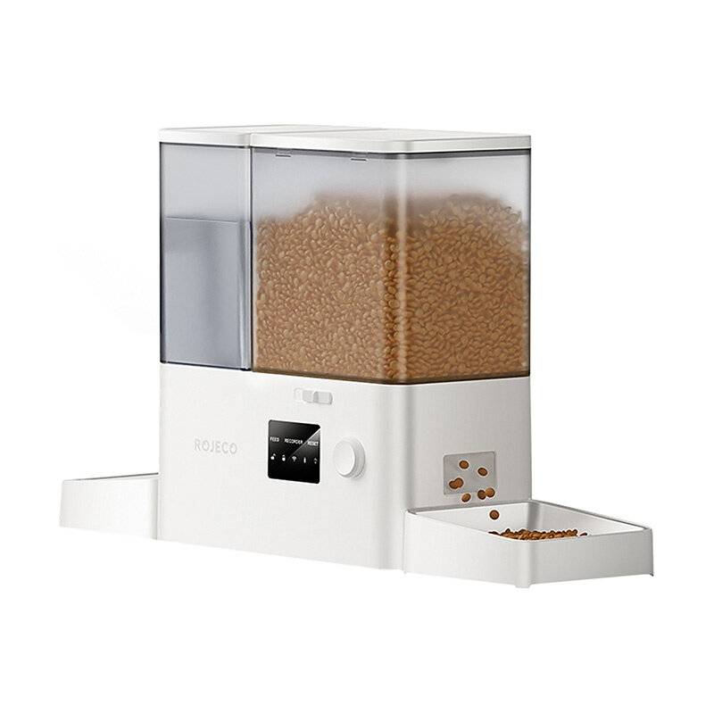 Rojeco New 2 in 1 Haustier Wasser-Brunnen &amp; Feeder WiFi (weiß)