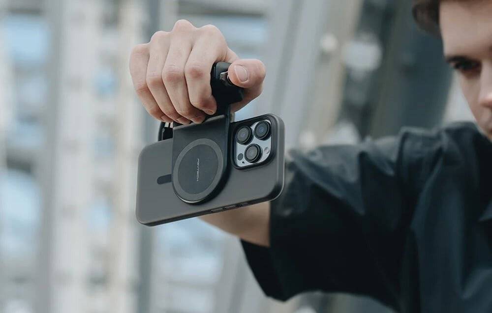 PGYTech MagCam Telefonhalterung mit integrierter Powerbank (schwarz)