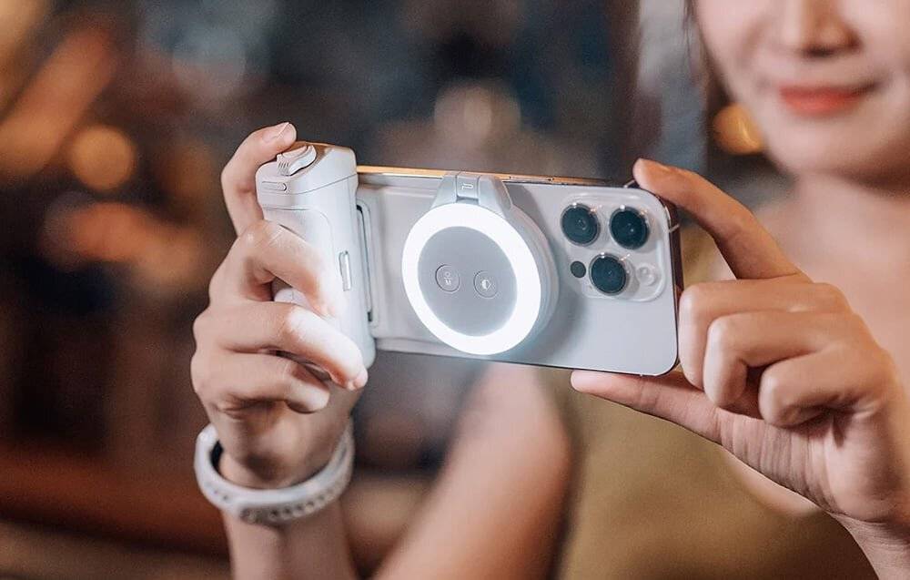 PGYTech MagCam Telefonhalterung mit integrierter Powerbank (Grau)