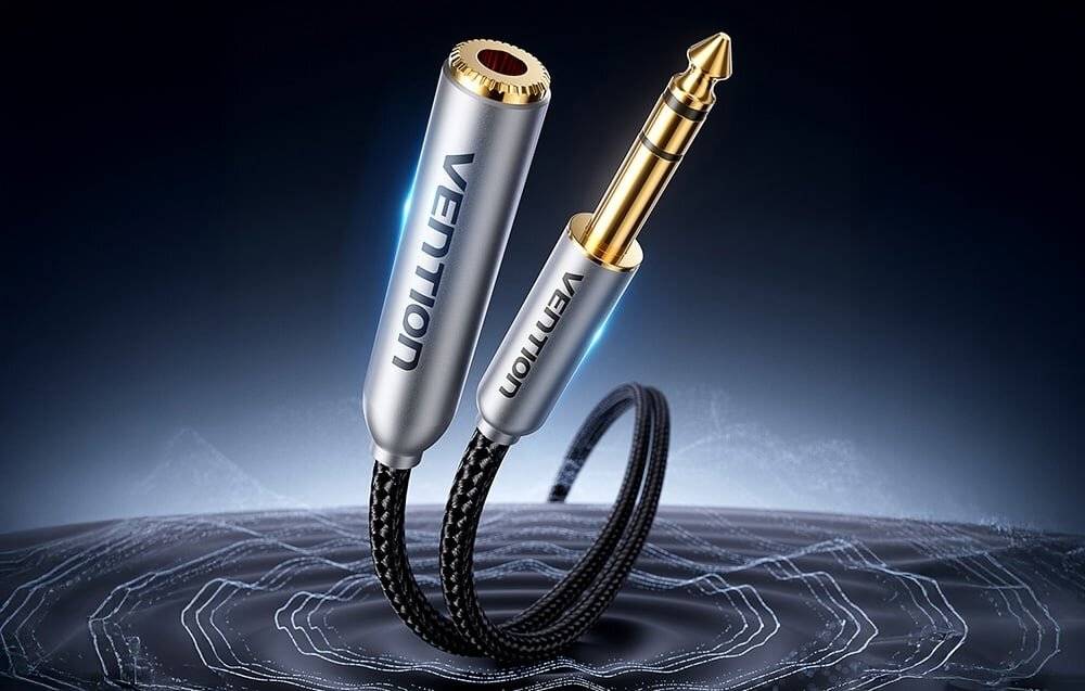 Audiokabel 6,35mm Stecker auf Buchse Vention 1m