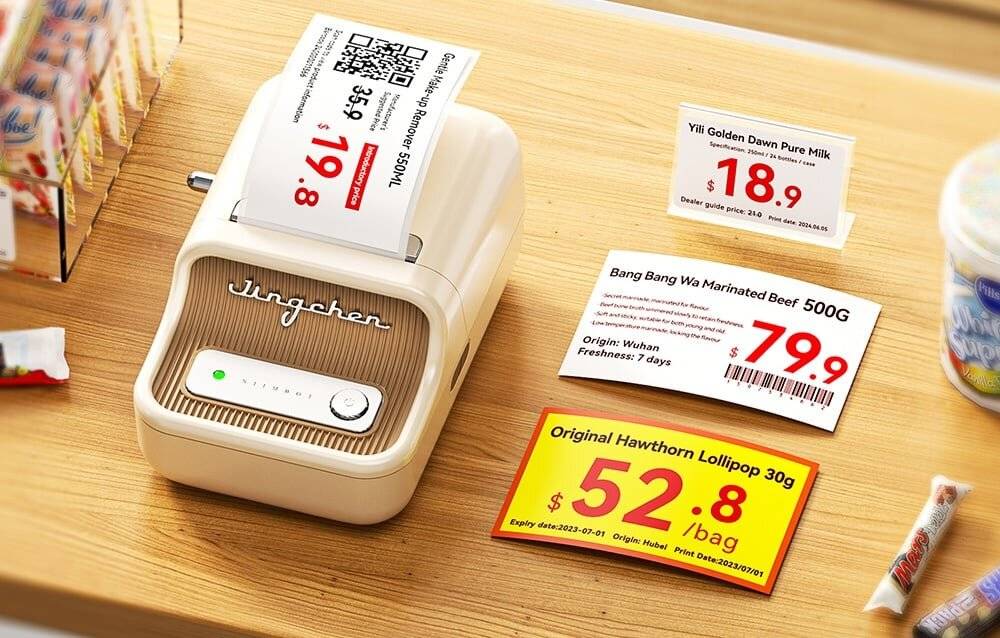 T50*30-230 Zweifarbige Druckeretiketten (Weiß)