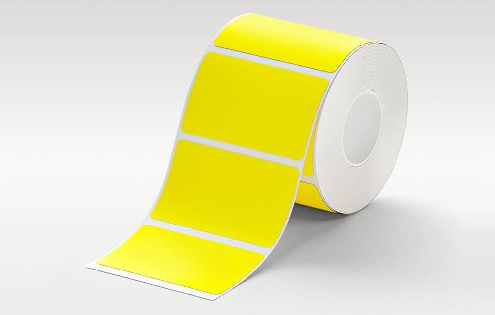 T50*30-230 Zweifarbige Druckeretiketten (gelb)