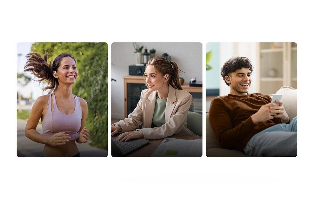 QCY Crossky R70 kabellose Ohrhörer (grün)