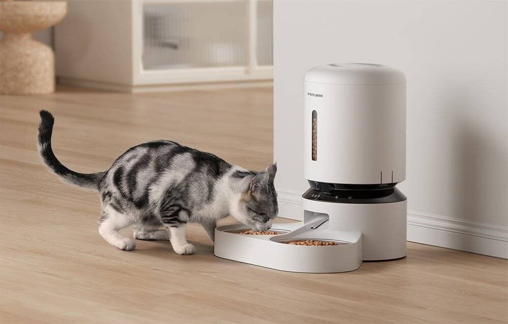 Petlibro Granary Kamera-Futterspender mit Doppelschale, 5L (weiß)