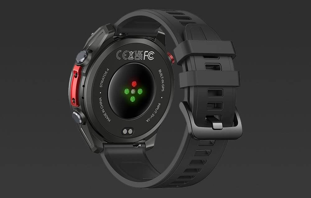 Zeblaze Stratos 4 Smartwatch, 1,43 Zoll AMOLED, GPS, MIL-STD-810H, IP69K, Schwarz