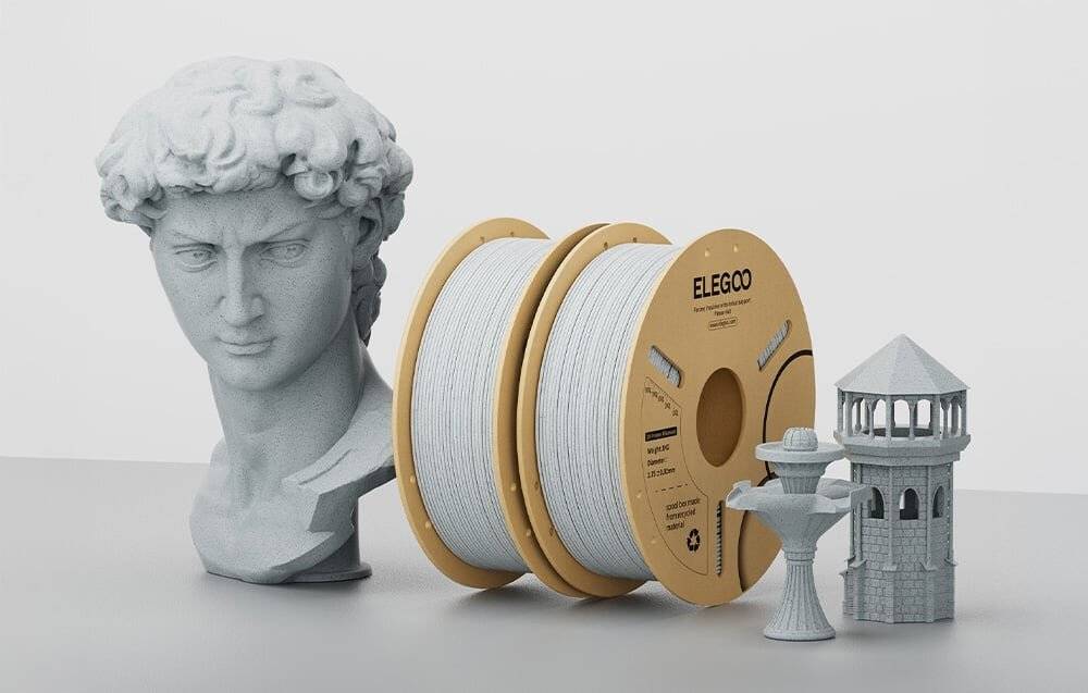 Elegoo PLA Marmor-Filament, 1,75 mm, 1 kg Spule, ± 0,02 mm Toleranz