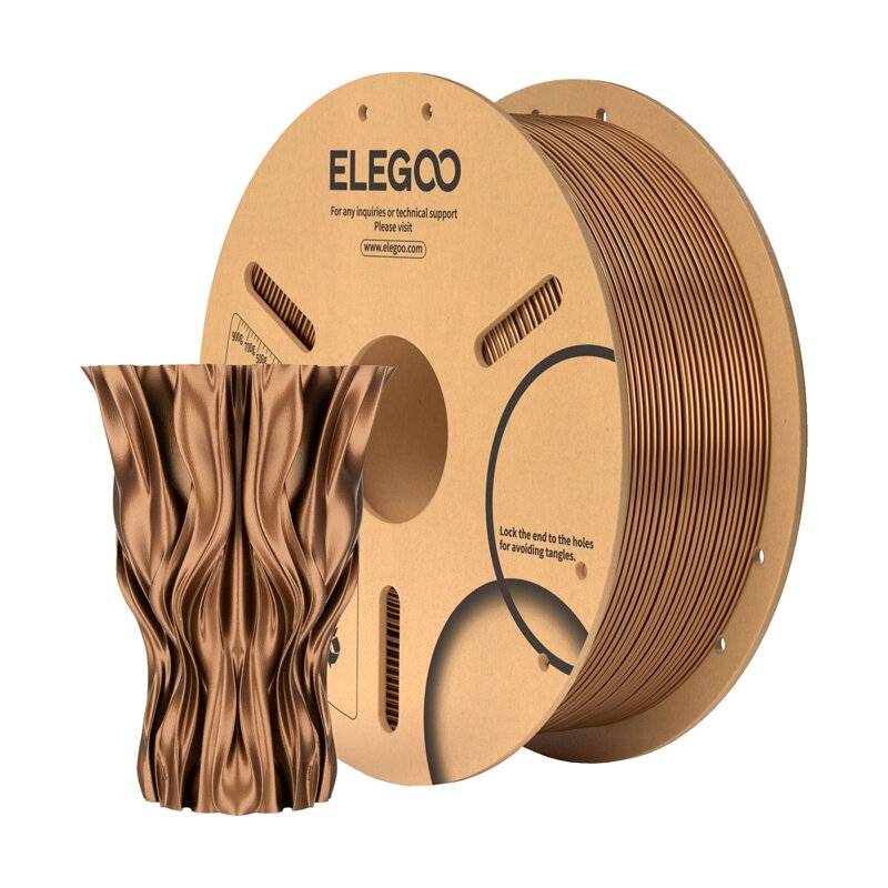 Elegoo PLA Filament Bronze, 1,75 mm, 1 kg Spule, ± 0,02 mm Toleranz
