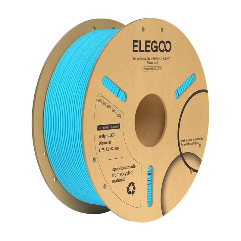 Elegoo PLA+ Filament, Blau, 1,75 mm, 1 kg Spule, hohe Zähigkeit, für FDM-Drucker