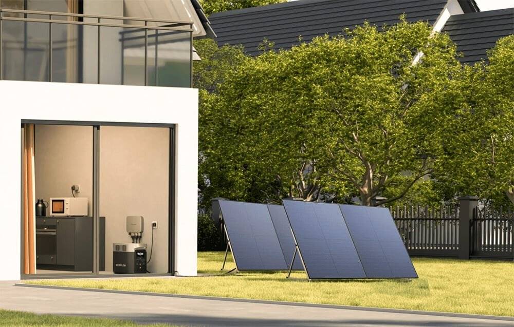 Satz mit 2x EcoFlow 450W-Photovoltaikpanel Starre Konstruktion