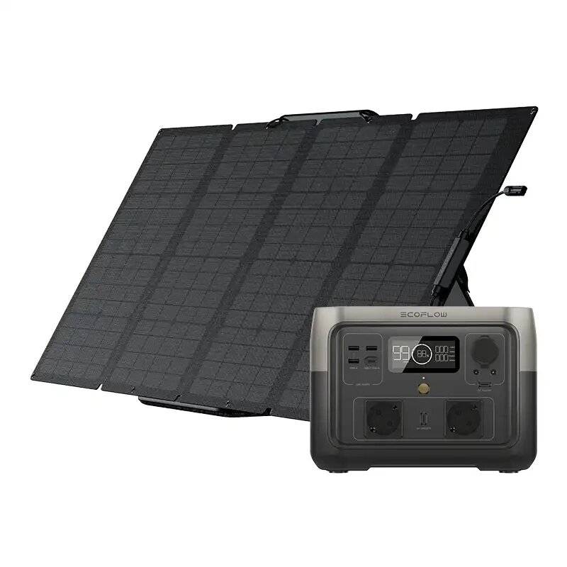 Set: Kraftwerk EcoFlow River 2 Max + tragbares Solarpanel 160W