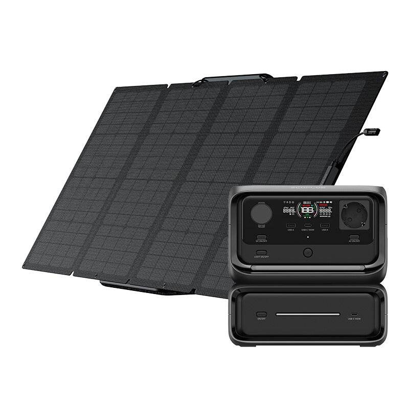 Set: EcoFlow River 3 Max Kraftwerk + 160W Fotovoltaik-Panel