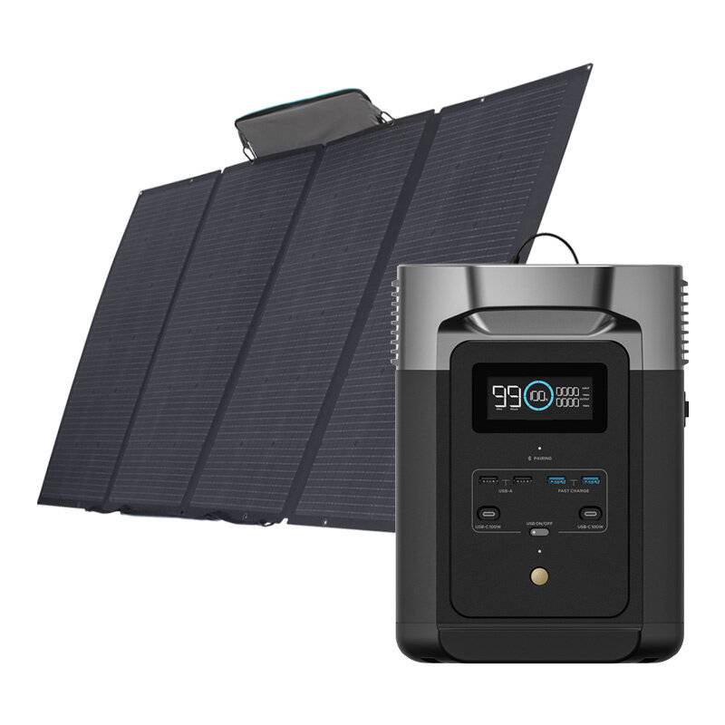Set: Kraftwerk EcoFlow Delta 2 + tragbares Solarpanel 400W