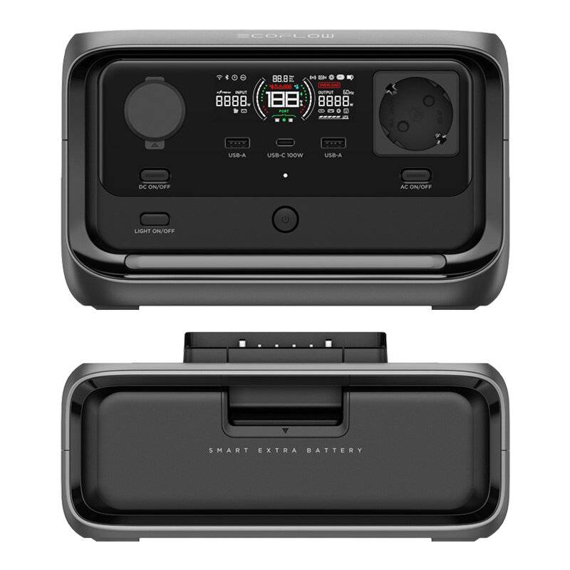 Satz: EcoFlow River 3 Plus Kraftwerk + zusätzliche 286Wh Batterie.