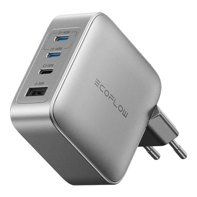 EcoFlow RAPID Pro 140W Netzladegerät, 3xUSB-C, 1xUSB-A, GaN