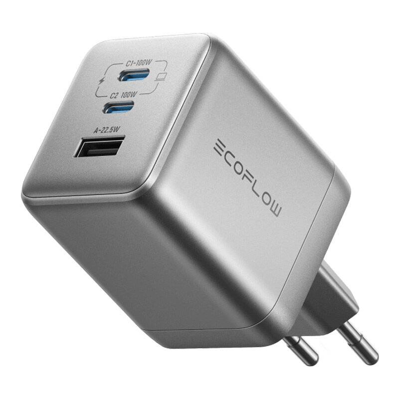 EcoFlow RAPID Pro 100W Netzladegerät, 2xUSB-C, 1xUSB-A, GaN