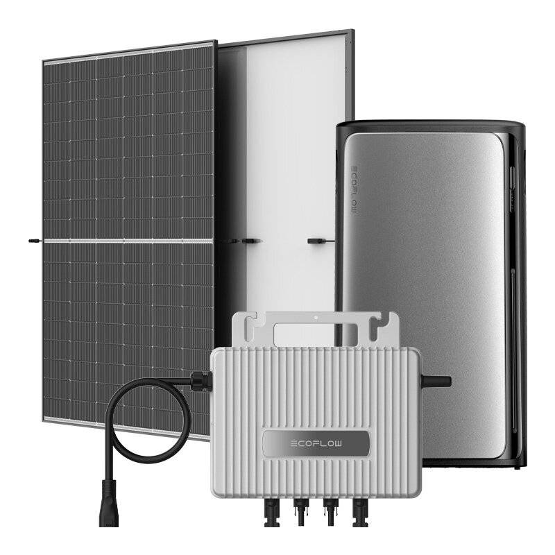 Balkon-Photovoltaikanlage mit Energiespeicher 1,92kWh EcoFlow STREAM AC Pro 1020W.