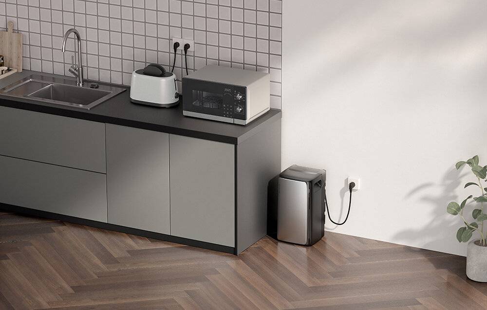 Balkon-Photovoltaikanlage mit Energiespeicher 1,92kWh EcoFlow STREAM AC Pro 1020W.