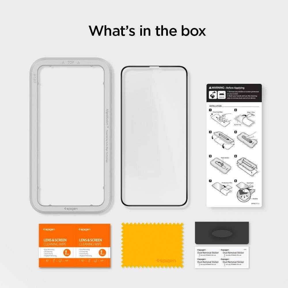 Spigen ALM Glass FC Schutzglas iPhone 11 / XR - Schwarz