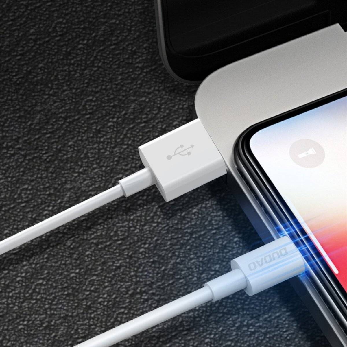 Dudao Kabel USB / Lightning 3A 1m weiß L1L