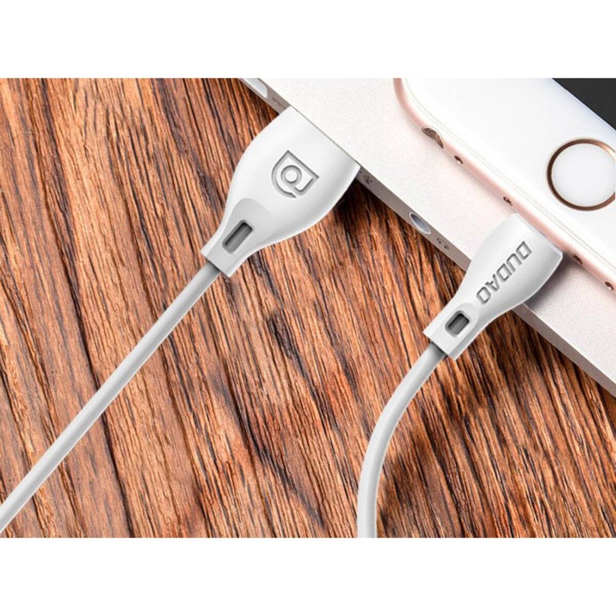 Dudao L4T USB-A zu USB-C Kabel 2,1A 1m Weiß
