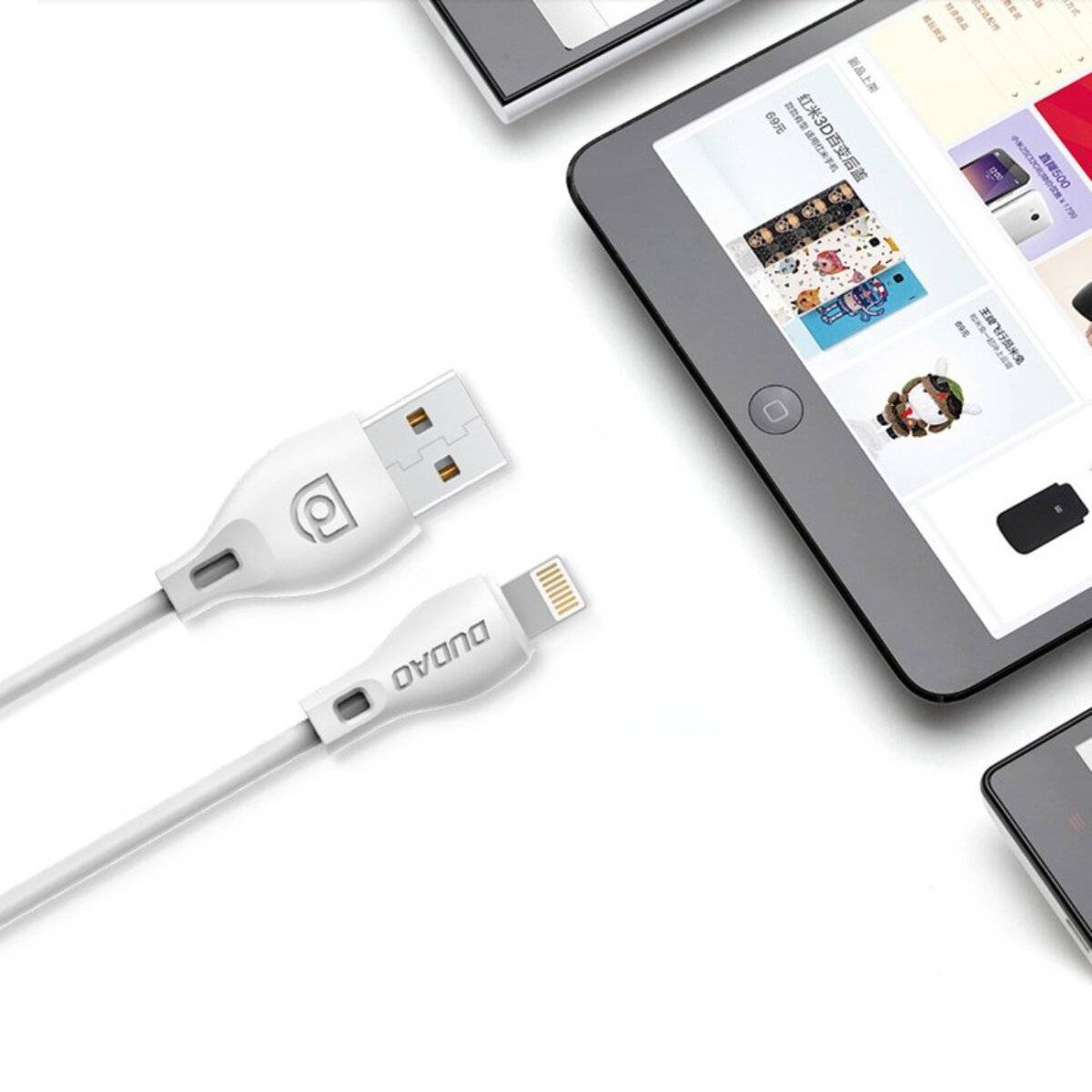 Dudao L4T USB-A zu USB-C Kabel 2,1A 1m Weiß