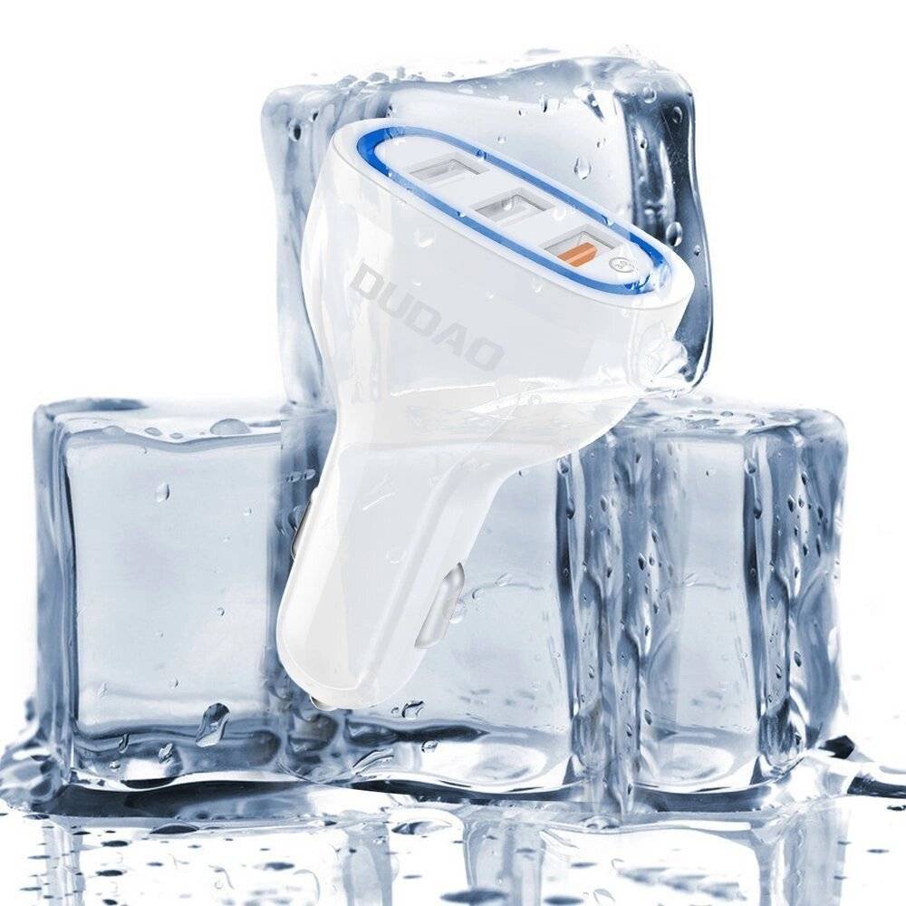 Dudao Autoladegerät Quick Charge 3.0 QC3.0 2.4A 18W 3x USB Schwarz R7S