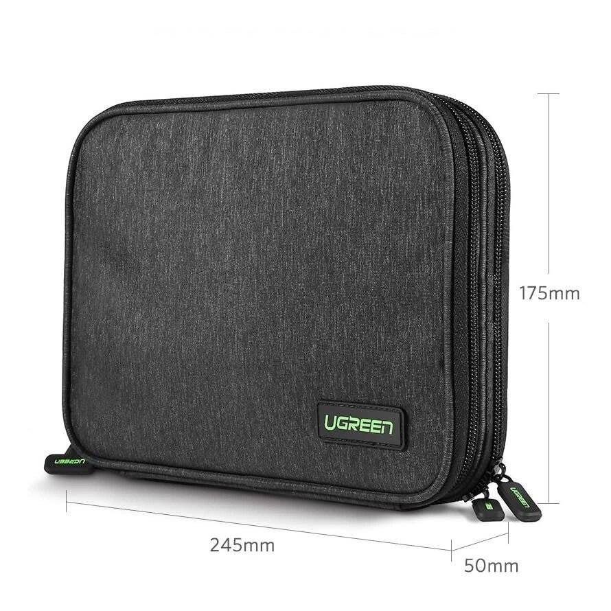 Ugreen Gehäusebox Festplatte HDD SSD Telefonkabel Zubehör 24,5 x 17,5 5 cm grau 50147 LP149