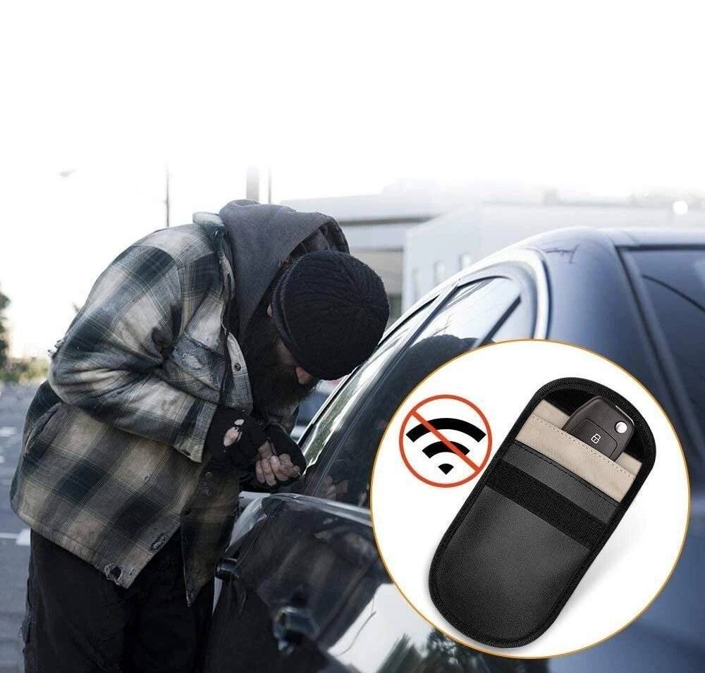Anti-Diebstahl-Autoschlüsseltasche Radioblockiertasche Keyless Faraday Box Cage 14cm 10cm Schwarz