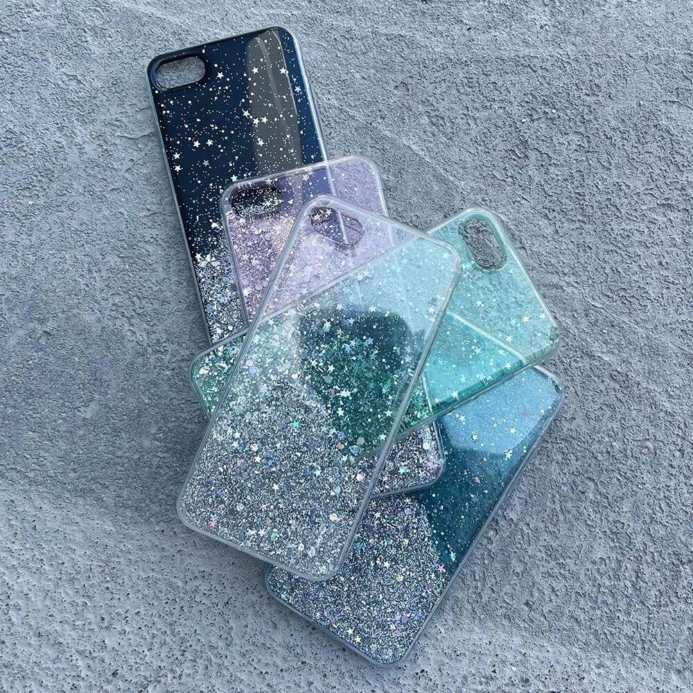 Wozinsky Star Glitter Shiny Cover Xiaomi Redmi K40 Pro + / Poco F3 Grün