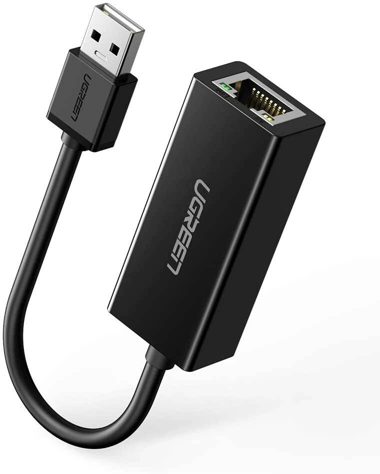 Ugreen externe Netzwerkkarte RJ45 - USB 2.0 100 Mbit/s Ethernet schwarz CR110 20254
