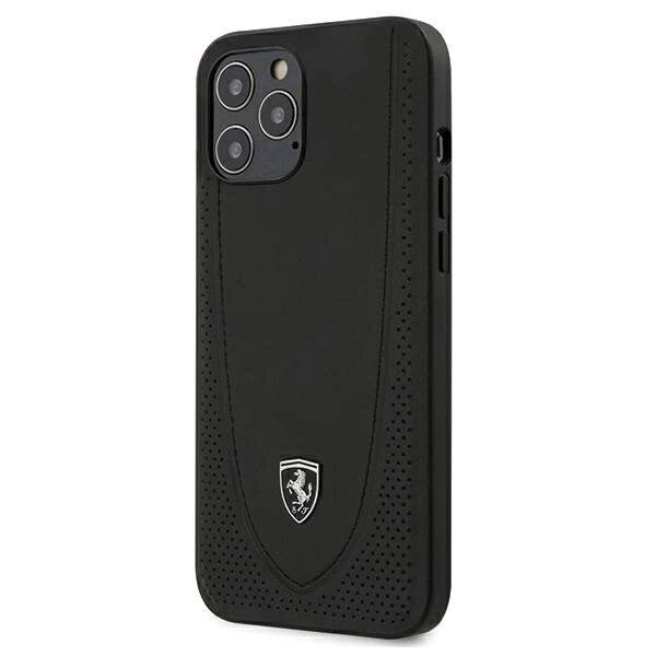 Ferrari FEOGOHCP12LBK iPhone 12 Pro Max 6.7″ schwarz/schwarz Hardcase Off Track Perforated