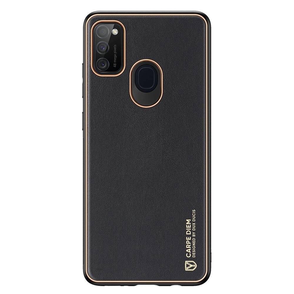 Dux Ducis Yolo elegantes Cover ökologischem Leder Samsung Galaxy M30s schwarz