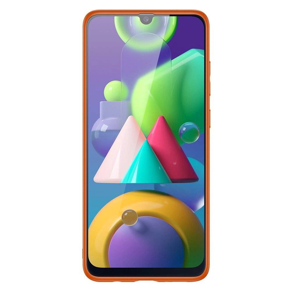 Dux Ducis Yolo elegantes Cover ökologischem Leder Samsung Galaxy M30s orange